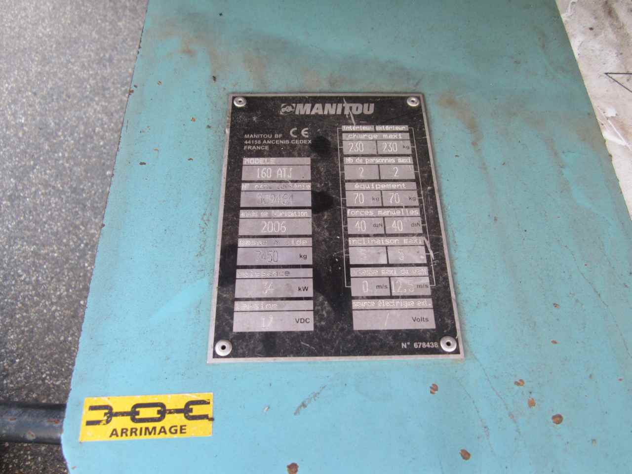 Manitou 160 ATJ Serie 509464 006